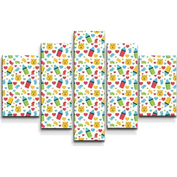 Obraz Sablio Obraz - 5-dílný Dětské obrázky - 125x90 cm