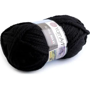 Galanterie Pletací příze Alpine maxi 250 g, barva 13 (661) černá