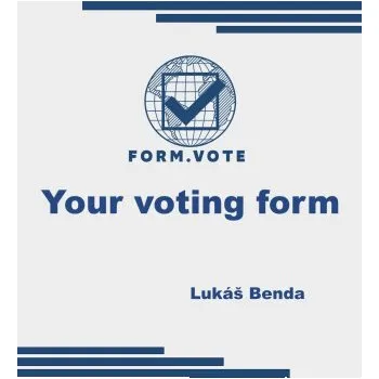 Kniha FORM.VOTE Your voting form - Lukáš Benda