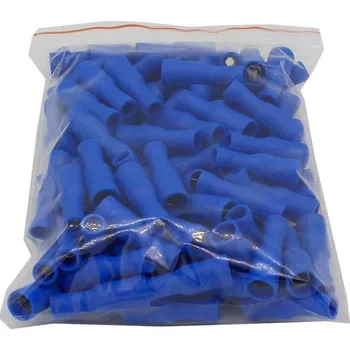 Síťový kabel Konektor DUTINKA 4mm modrá, kabel 1,5-2,5mm2, balení 100ks