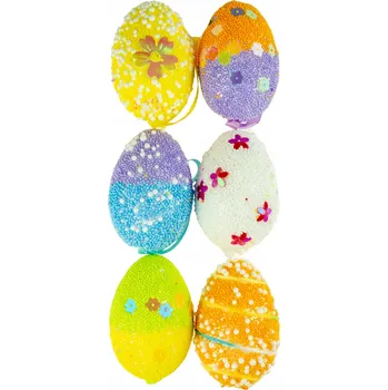 Velikonoční dekorace Velikonoční vajíčka Aliga vícebarevná 6 ks
