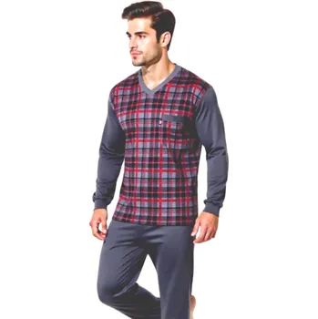 Pánské pyžamo Pánské Pyžamo Dlouhé FOLTÝN PD 380 Velikost: 3XL