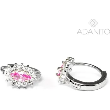 Náušnice Stříbrné náušnice kroužky se zirkony