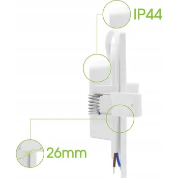 Kulaté stropní svítidlo LED bodový Stropní Svítidlo čtverec 3000K 230V 115mm