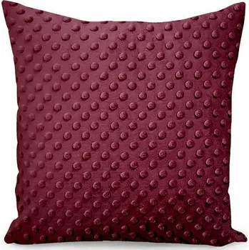 Obraz Povlak na polštář z plyše Minky 40x40 cm, barva Bordó