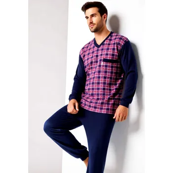 Pánské pyžamo Pánské Pyžamo Dlouhé FOLTÝN PD 358 Velikost: 6XL