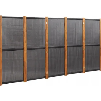 Paraván Paraván 5dílný, černý, 350 x 180 cm