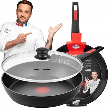 Pánev TRADIČNÍ HLINÍKOVÁ PÁNEV s nepřilnavým povrchem 28cm INDUKCE + POKLICE