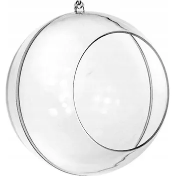 Vánoční dekorace Vánoční Koule průhledná vánoční koule 10 cm 5 ks