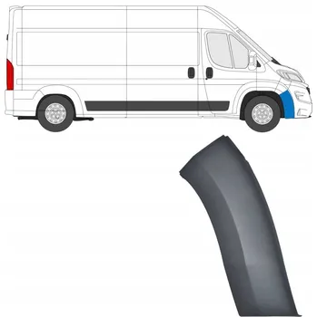 Lišta karosérie Boční lišta předního nárazníku pro Peugeot Boxer 2014-2018 / Pravá (strana spolujezdce)