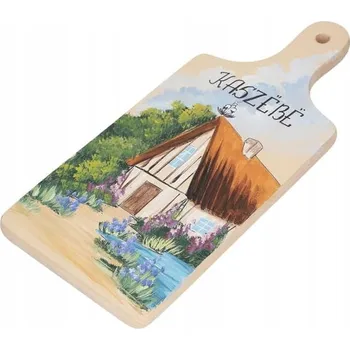 Obraz Ozdobná deska, ručně malovaná - kašubská chata