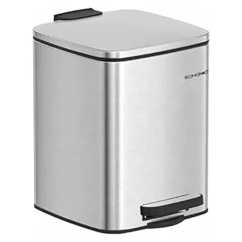 Odpadkový koš Odpadkový koš Songmics 6 l stříbrný