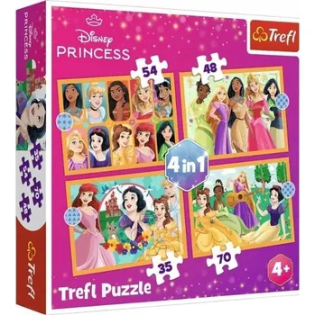 Puzzle Trefl 4v1 Disney Puzzle - Pohádkové příběhy 34651