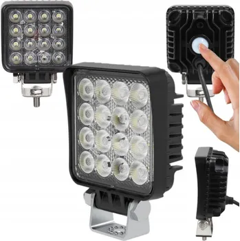 PRACOVNÍ LAMPA SE SPÍNAČEM 16X LED 12V 24V 1600LM HALOGENOVÝ REFLEKTOR