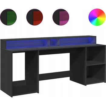 Dřevěná police VidaXL 200 x 55 cm, vícebarevná