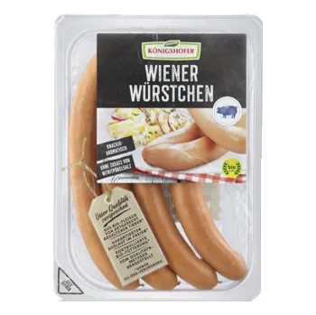 Hotové jídlo Königshofer Vídeňské párky 200 g bio BIO Množství: 1 ks