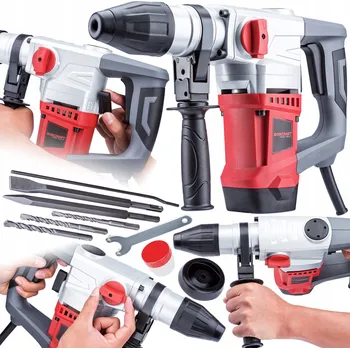 Pneumatické kladivo Vrtací kladivo s příklepem Worcraft RH09-26X 230V 900W 5J Velká sada vrtáků