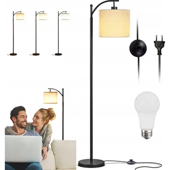 Stojací lampa STOJACÍ LAMPA S REGULACÍ, JUTOVÁ, E27, 175 CM, LOFT, NA ČTENÍ