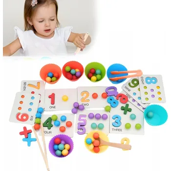 Dřevěná hračka Čísla Tyčinky Logický Rozvoj Vzdělávací Sada pro Děti Montessori