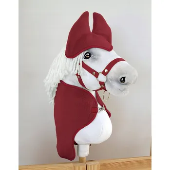 Hobby horsing Sada pro Hobby Horse A3: deka + chrániče uší - bordó
