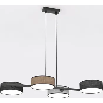 Emibig DRUMZ 4 MIX1 Závěsné/stropní svítidlo Černé. Hnědé. Šedé E14 10W M