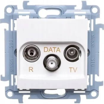 Elektrická zásuvka Anténní zásuvka nástěnná Kontakt-simon bílá