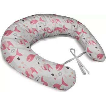 Polštář Sablio Těhotenský polštář Sloni, rybičky, srdíčka a mráčky