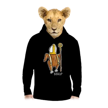 Chlapecká mikina Bastard Biskup dětská mikina klokanka Black