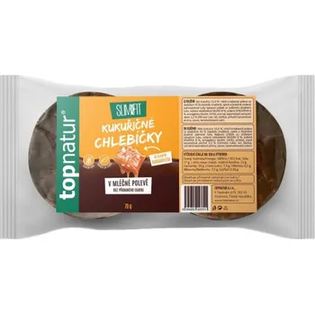 Cukrovinka Kukuřičný chlebíček slaný karamel v mléčné polevě 70g