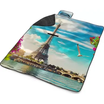 deka Sablio Plážová deka Paříž Eifellova věž Mraky: 200x140 cm