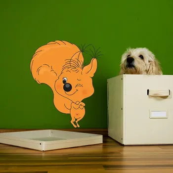 samolepka Sablio Samolepka na zeď: Veverka - 50x60 cm