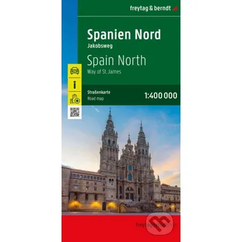 Záložka Severné Španielsko, Svätojakubská cesta 1: 400 000 - freytag&berndt freytag&berndt