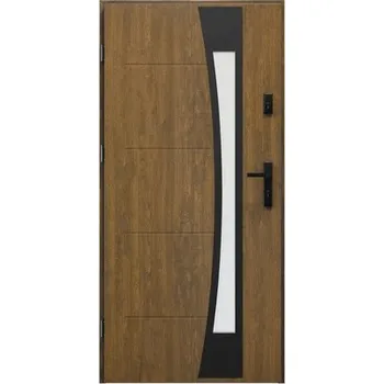 Vchodové dveře Vchodové dveře Asteria S68 ořech 90 L otevírání dovnitř