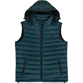 Pánská vesta Velká pánská prošívaná vesta s kapucí Double Urban Outfitters SMJK-2046 námořní (8XL)