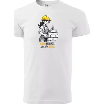 Sablio Tričko s potiskem Ano, jsem zednice - bílé 5XL