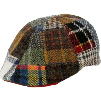 Čepice Fiebig - Headwear since 1903 Pánská zimní bekovka - Harris Tweed (patchwork) - duck cap Velikost: 58 cm
