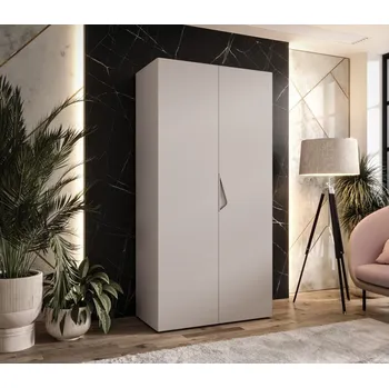 Šatní skříň Úzká šatní skříň 100 cm AMARIS 1 - kašmír / kašmírový úchyt