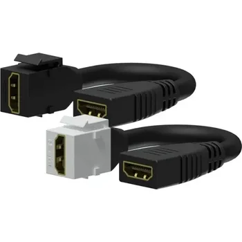 Elektrický konektor Adapter keystone hdmi a (samice–samice) na kabel, bílý