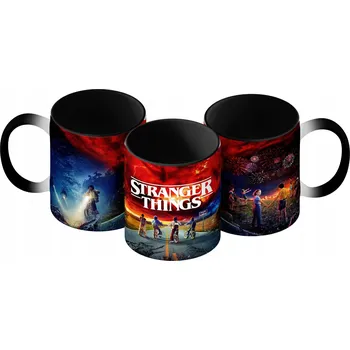 Magický hrnek měnící barvu STRANGER THINGS 001 Černý Dárek