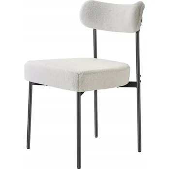 Jídelní židle Jídelní židle 4 ks se zakřiveným opěradlem, severský design, bílé