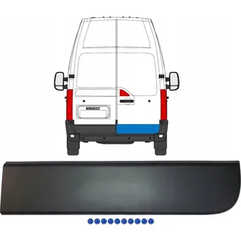 Lišta karosérie Boční lišta zadních dveří pro Opel Movano 2010-2021 / Pravá