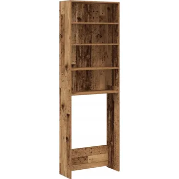 Koupelnový nábytek Skříňka nad pračku, staré dřevo, 64x24x190 cm