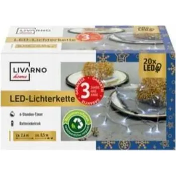 Vánoční dekorace Světelný řetěz Livarno Home LED pro vnitřní použití, 20 LED