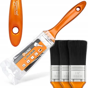 Malířský štětec 3x PLOCHÝ MALÍŘSKÝ ŠTĚTEC 38 mm na Laky, Barvy, Nábytek a Dřevo Z1-P