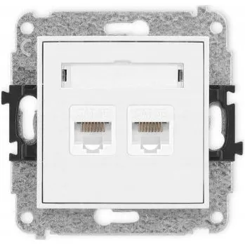 Elektrická zásuvka Internetová zásuvka nástěnná Karlik bílá