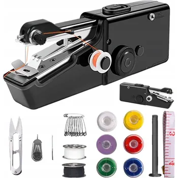 MINI ŠICÍ STROJ NITĚ JEHLY PŘÍSLUŠENSTVÍ SADA PRO DĚTI / ZAČÁTEČNÍKY