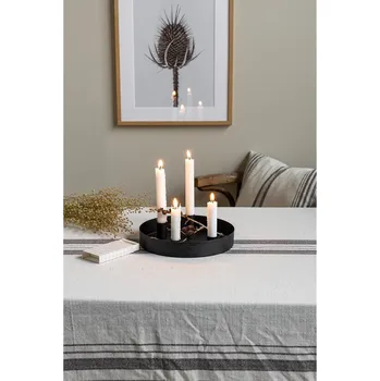 Vánoční svícen STOREFACTORY Adventní svícen SUND kulatý s magnetickým držáky na svíčky 2,1 cm černý