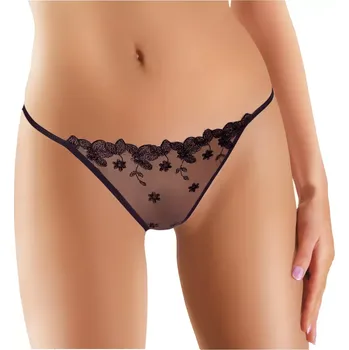 Dámské spodní prádlo Dámská tanga N.77 Černá - Ewana M