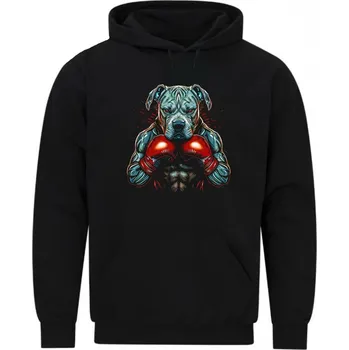 Pánská mikina Pánská mikina Pitbull Boxer (Velikost: 5XL, Barva: Černá)