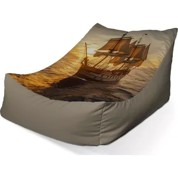 Sedací pytel Sablio Sedací vak Lounge Plachetnice na klidném moři 2 - 80 x 95 x 50 cm